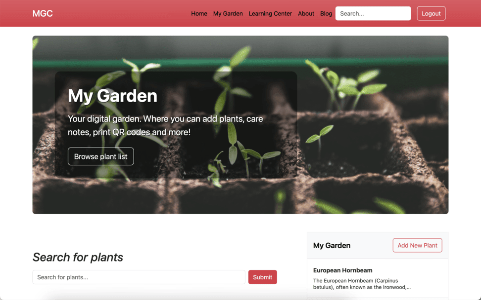 My Garden Custom WordPress Theme